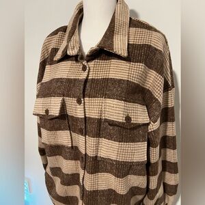 Altar’d State Women’s Plaid Button Jacket Size L‎